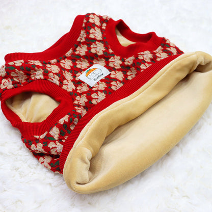 Floral Vest Fleece Lined