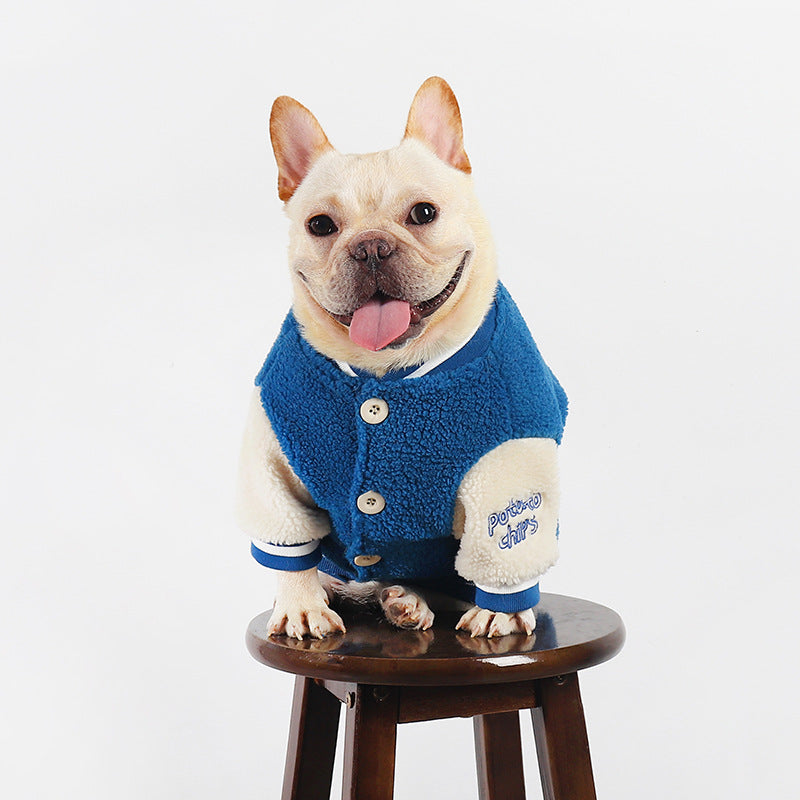 Dog Blue White Warm Jacket - Frenchiely