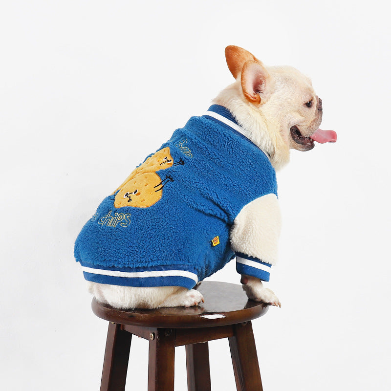 Dog Blue White Warm Jacket - Frenchiely