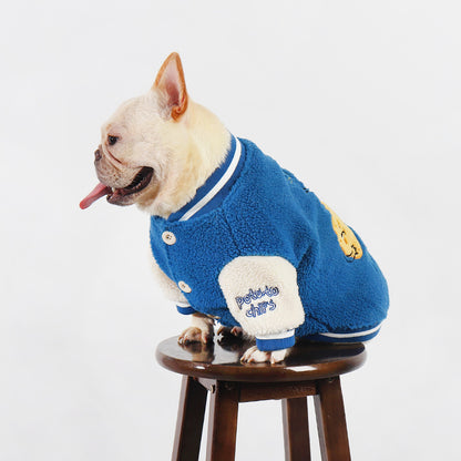 Dog Blue White Warm Jacket - Frenchiely