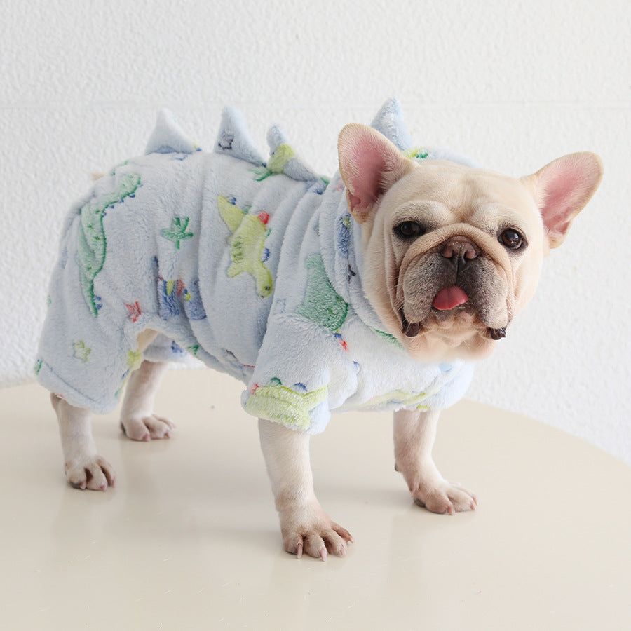 Dog Warm Dinosaur Jumpsuit Costume dogwinterwarmdinosaurjumpsuitcostumeformediumdogsbyFrenchiely_13