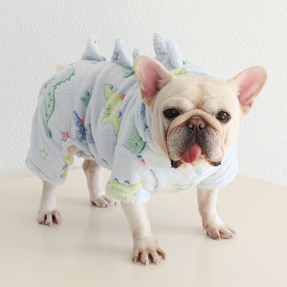 Dog Warm Dinosaur Jumpsuit Costume dogwinterwarmdinosaurjumpsuitcostumeformediumdogsbyFrenchiely_4