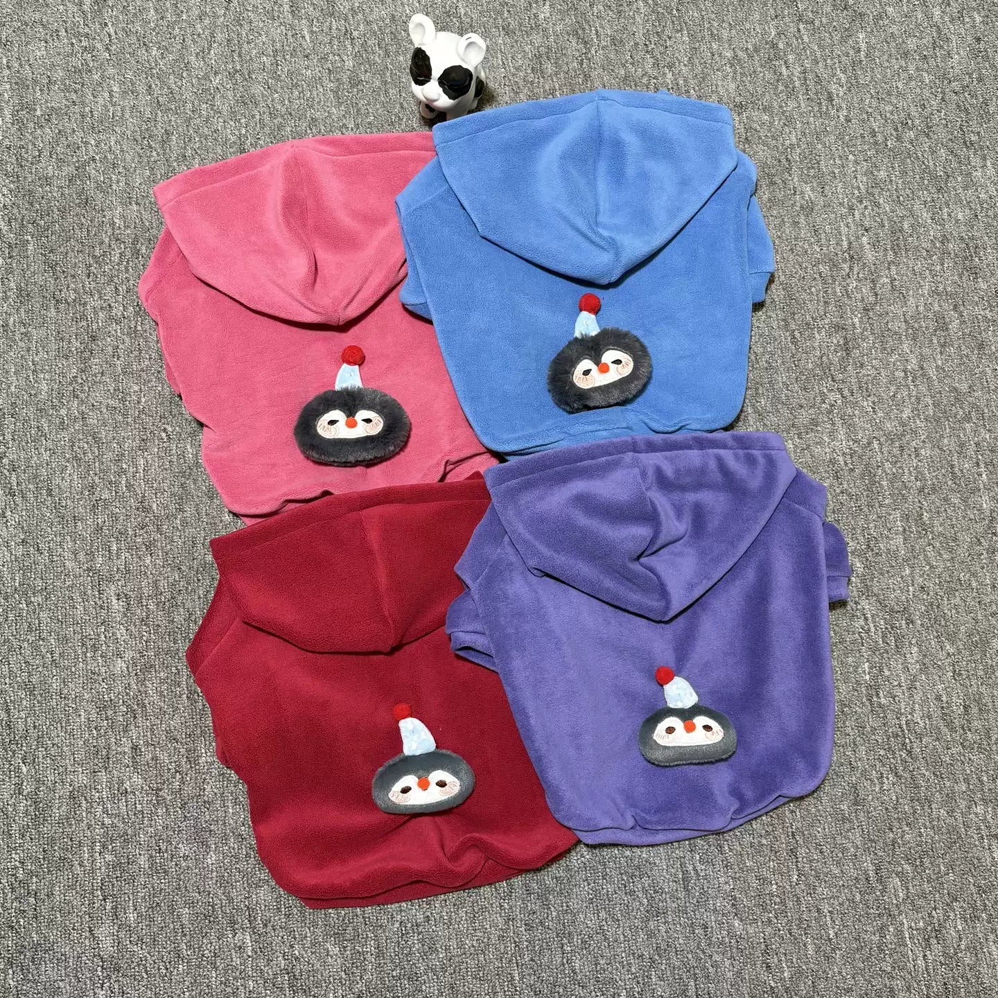 Anti-pill Polar Fleece dogwinterwarmhoodiecoatformediumdogbreedsbyFrenchiely_1