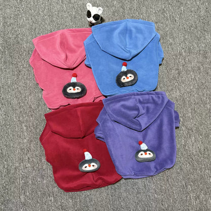 Anti-pill Polar Fleece dogwinterwarmhoodiecoatformediumdogbreedsbyFrenchiely_1