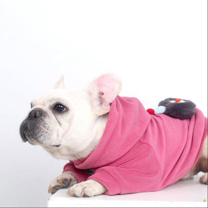 Anti-pill Polar Fleece dogwinterwarmhoodiecoatformediumdogbreedsbyFrenchiely_10