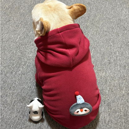 Anti-pill Polar Fleece dogwinterwarmhoodiecoatformediumdogbreedsbyFrenchiely_11