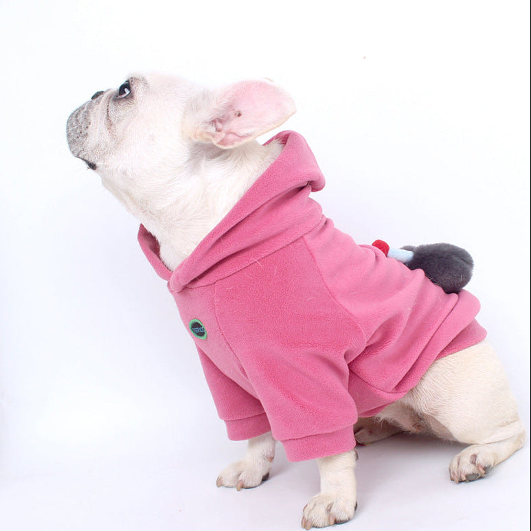 Anti-pill Polar Fleece dogwinterwarmhoodiecoatformediumdogbreedsbyFrenchiely_12