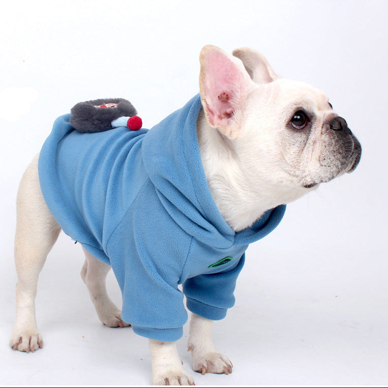 Anti-pill Polar Fleece dogwinterwarmhoodiecoatformediumdogbreedsbyFrenchiely_16
