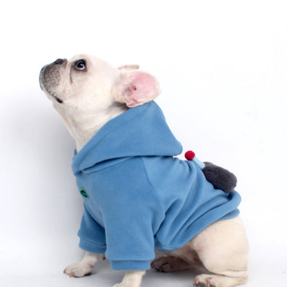 Anti-pill Polar Fleece dogwinterwarmhoodiecoatformediumdogbreedsbyFrenchiely_18