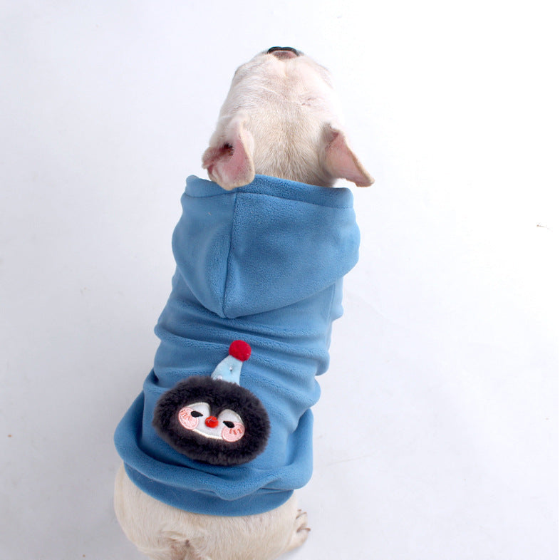 Anti-pill Polar Fleece dogwinterwarmhoodiecoatformediumdogbreedsbyFrenchiely_2