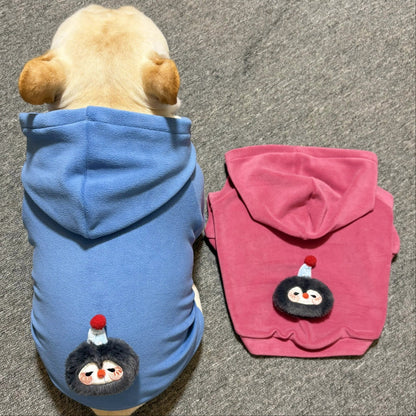 Anti-pill Polar Fleece dogwinterwarmhoodiecoatformediumdogbreedsbyFrenchiely_7