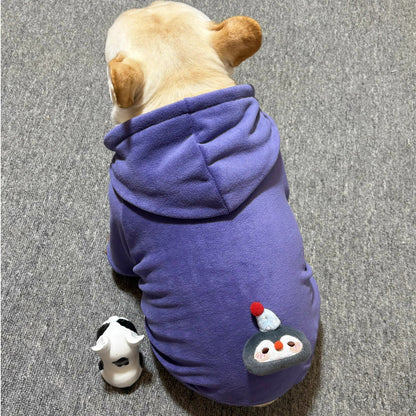 Anti-pill Polar Fleece dogwinterwarmhoodiecoatformediumdogbreedsbyFrenchiely_8