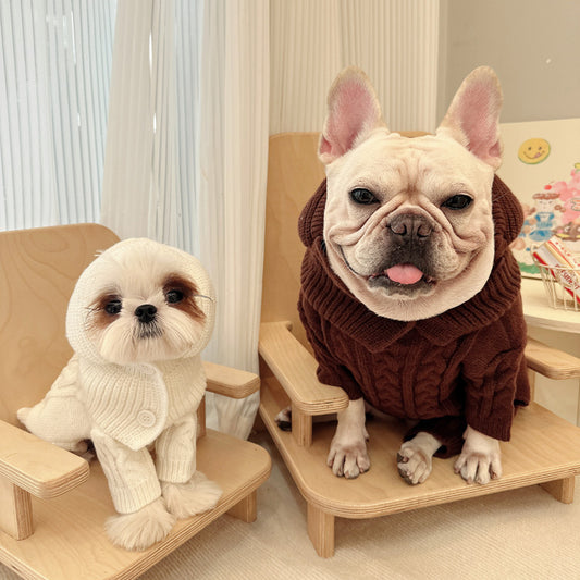 Dog Onesie Sweater jumpsuit for small medium dogs by Frenchiely