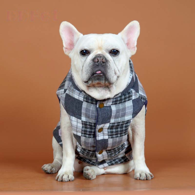 Vintage Plaid Vest Coat dogwinterwarmplaidjacketcoatforsmallmediumdogs_11