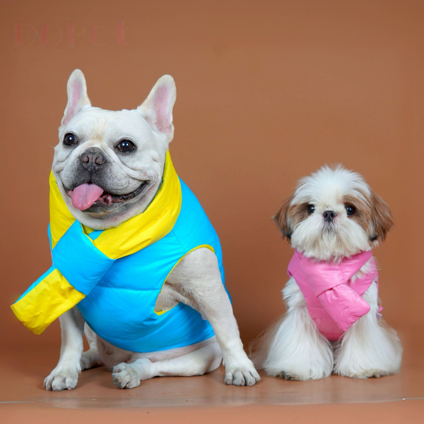 Down Vest with Scarf- D Ring dogwinterwarmwaterproofdownvestcoatforfrenchbulldogs_11