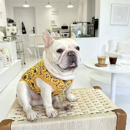 Dog Cotton Bear Shirt dogyellowbearshirtformediumdogbreeds_2