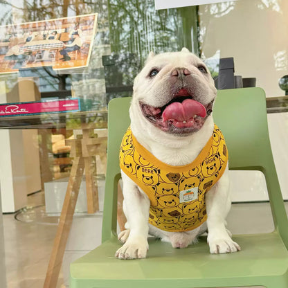 Dog Cotton Bear Shirt dogyellowbearsleevelessshirtvestforfrenchbulldogsbyFrenchiely_1
