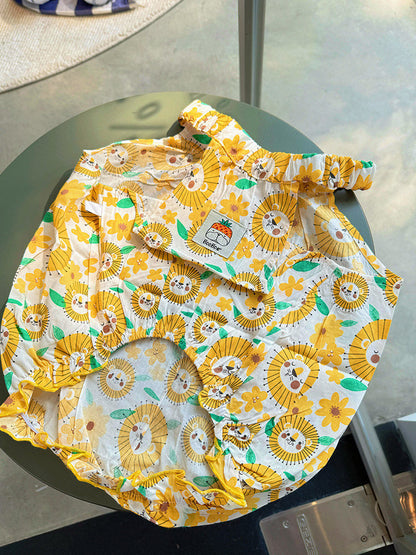 Dog Yellow Daisy Dress dogyellowdaisydressformediumfrenchbulldogs_15