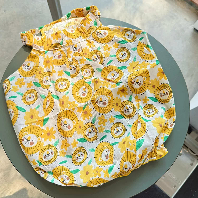 Dog Yellow Daisy Dress dogyellowdaisydressformediumfrenchbulldogs_3