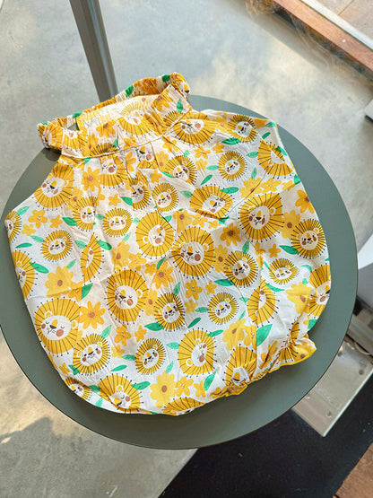 Dog Yellow Daisy Dress dogyellowdaisydressformediumfrenchbulldogs_6