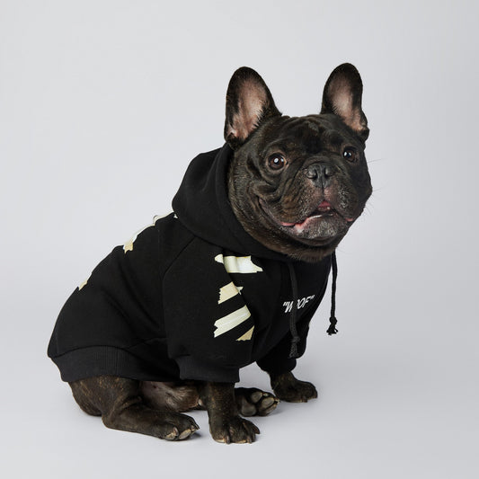 Dog Black and Beige Woof Hoodie - Frenchiely