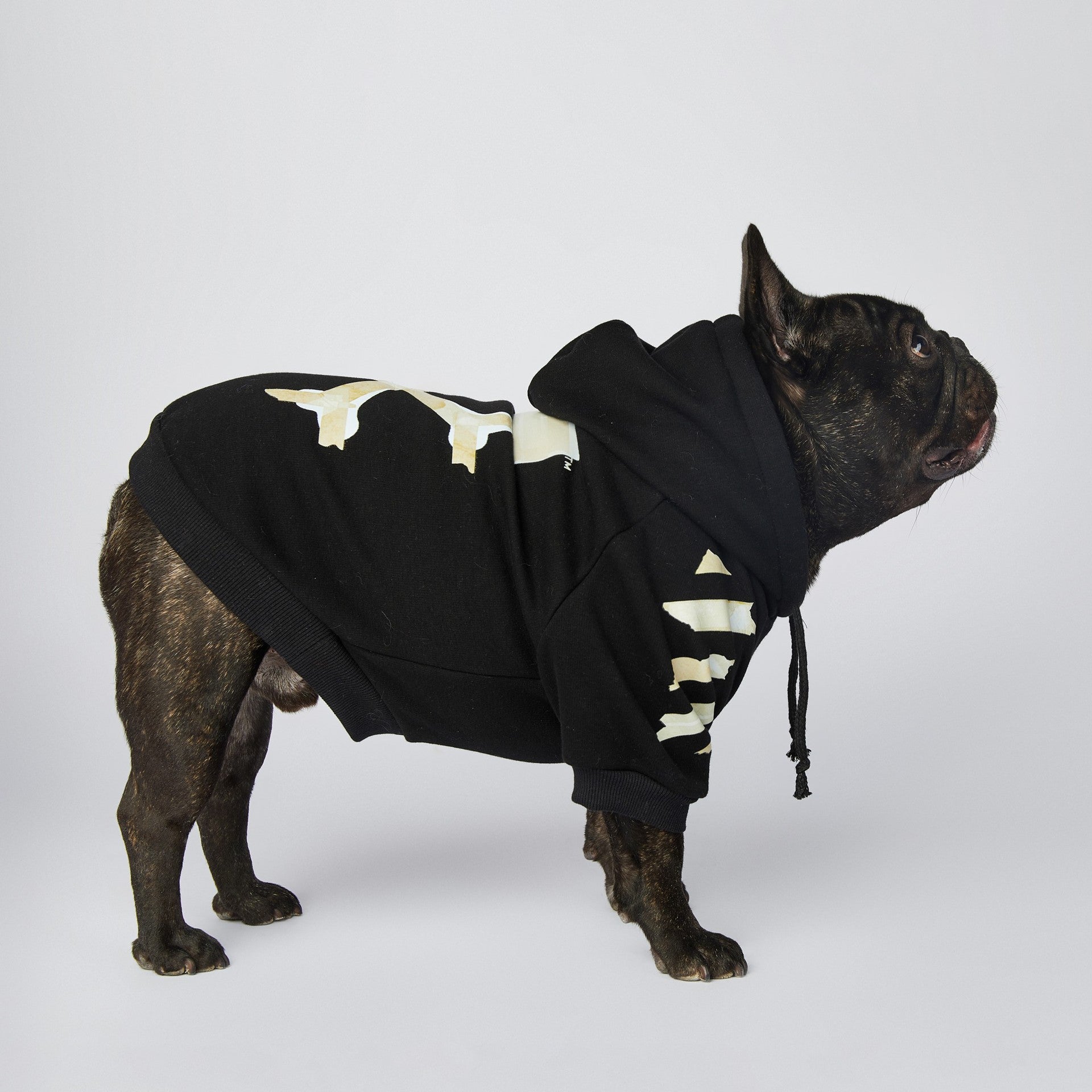 Dog Black and Beige Woof Hoodie - Frenchiely