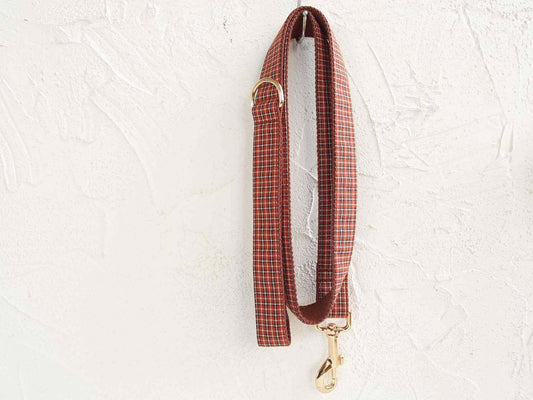Dog Red Tartan Leash - Frenchiely