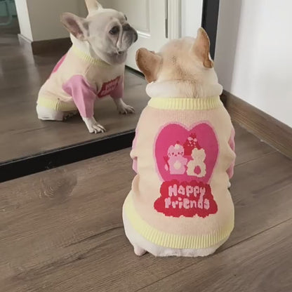 Female Dog Pink Sweater-Happy Friend