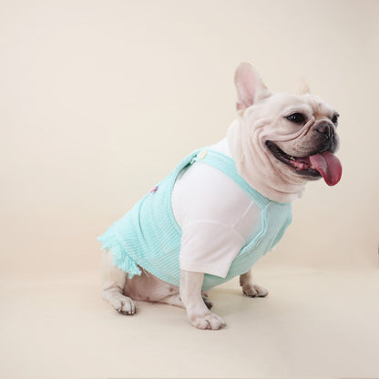 Dog Corduroy Overalls Dress with Hat - Frenchiely