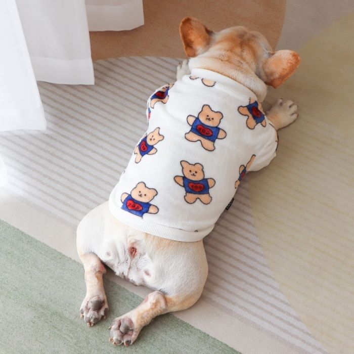 Dog Winter Flannel Pullover Sweater for medium dogs by Frenchiely 
