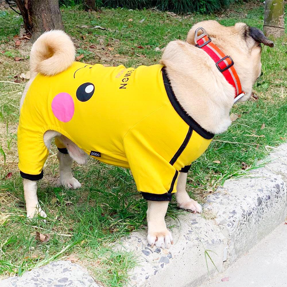 Cartoon Pikachu Frenchie Onesie for Dogs - Frenchiely