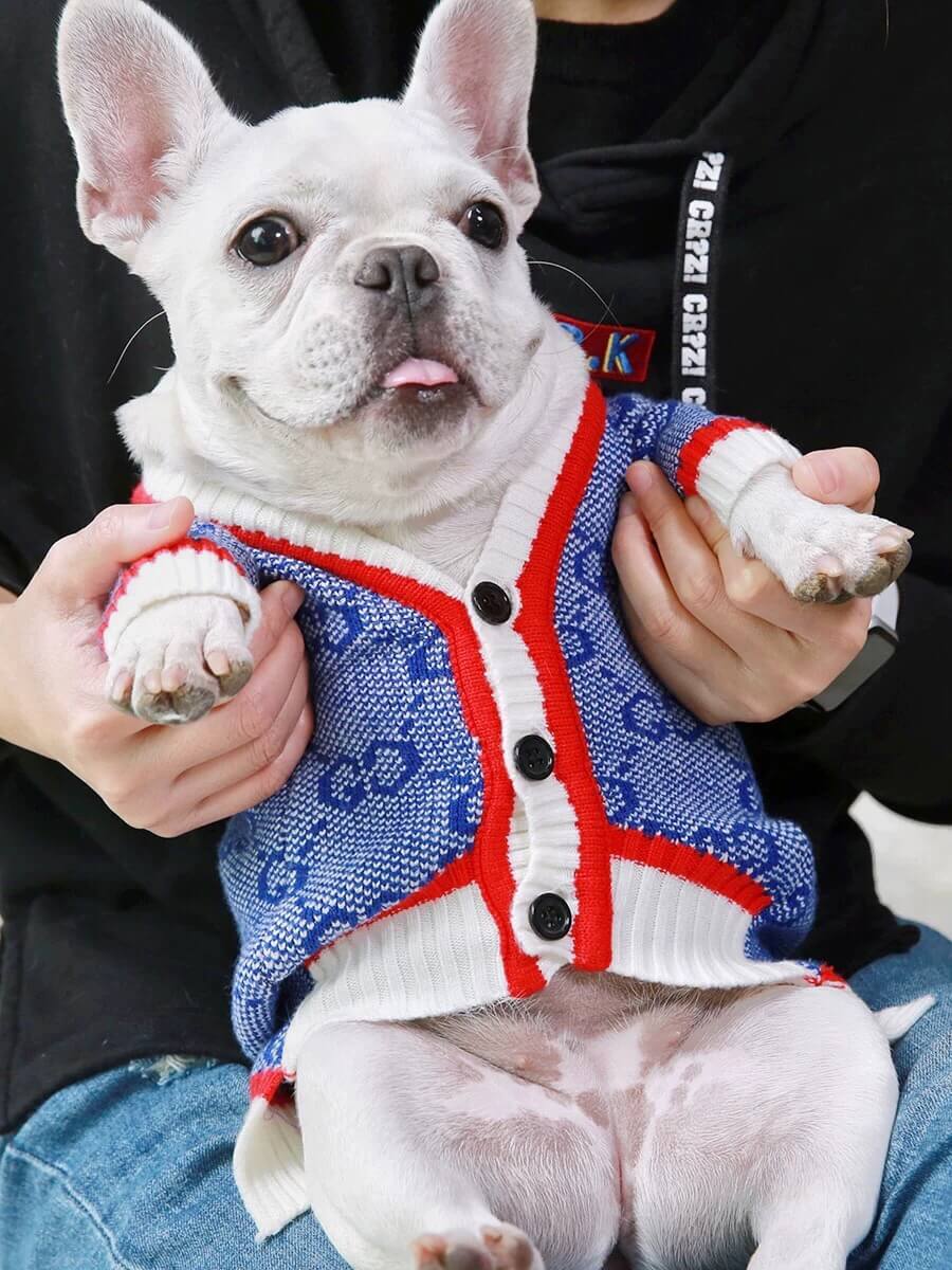 Frenchie Winter Cardigan Sweater - Frenchiely