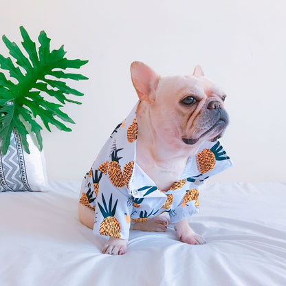 Pineapple Hawaiian Collared Dog Shirts - Frenchiely