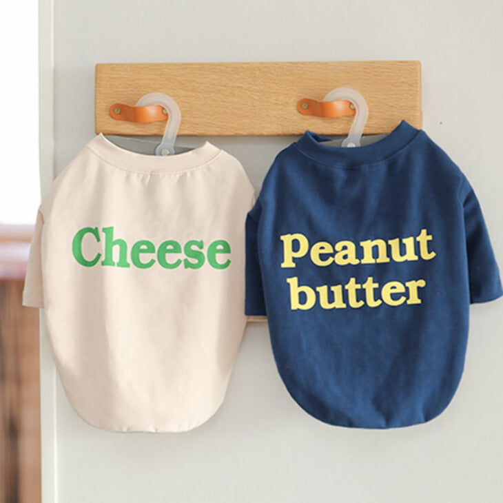 Dog 'Cheese' 'Peanut Butter' Shirt for Bulldog - Frenchiely