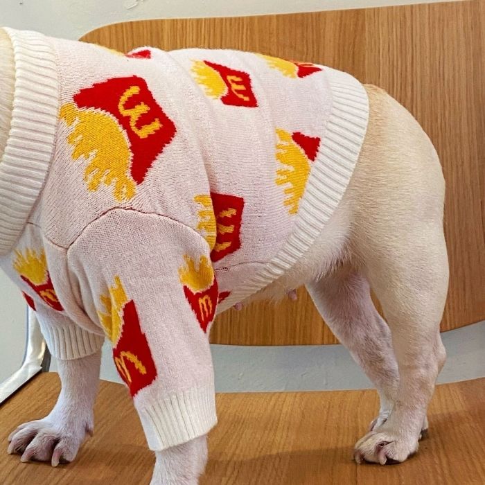 Dog Cute Mc Donald's Pullover Sweater for Small medium dogs by Frenchiely 