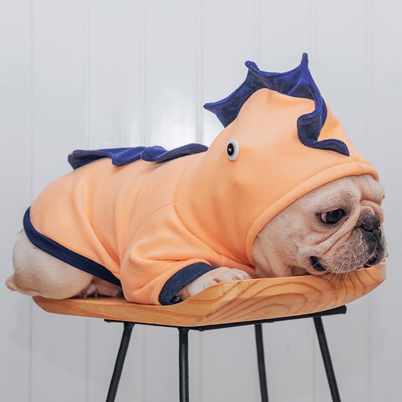 Dog Cartoon Dinosaur Hoody Coat for Medium Dogs - Frenchiely