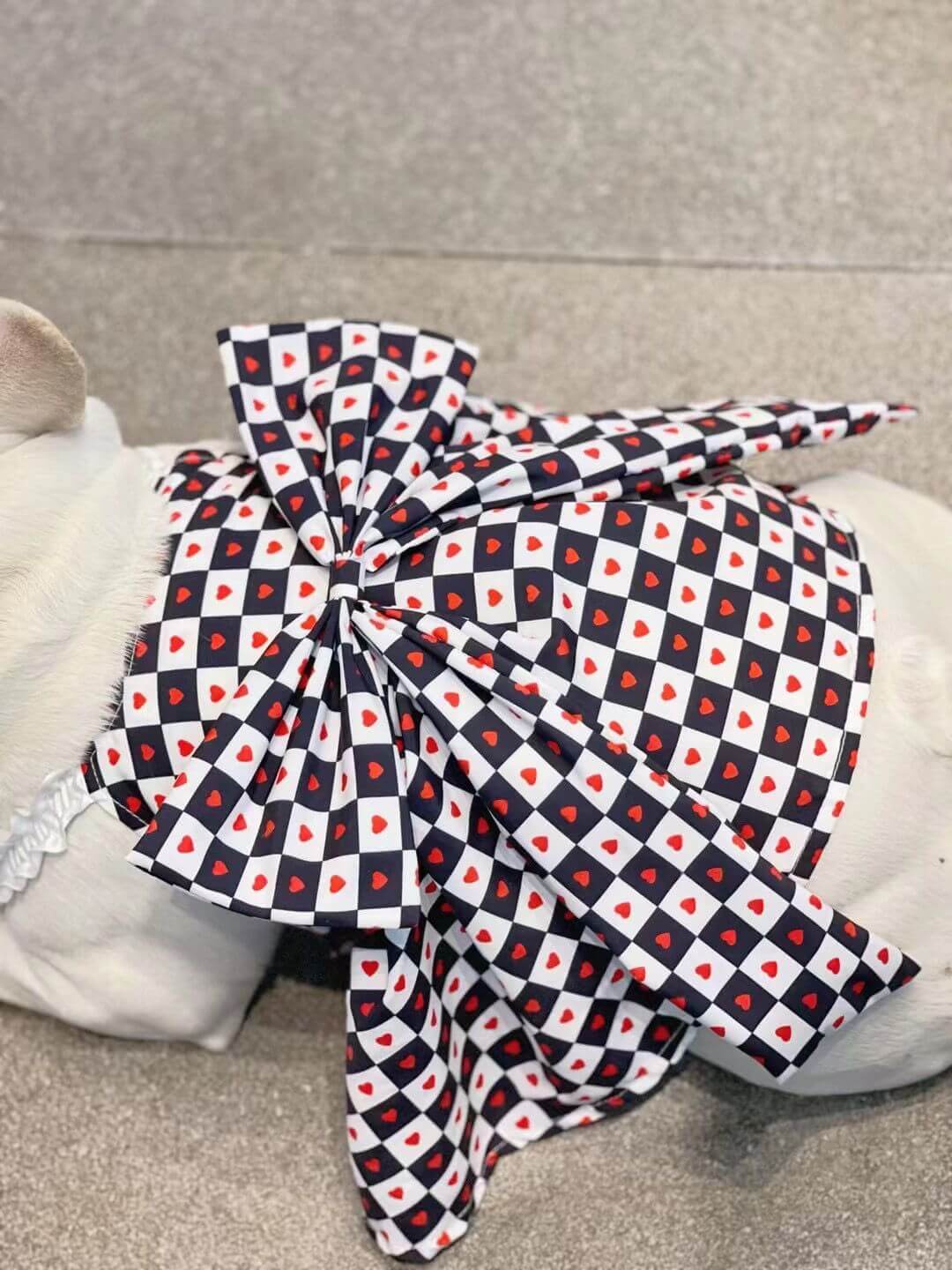 Dog Red Bow Tie Dress FOR FRENCH BULLDOGS BY FRENCHIELY