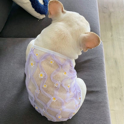 Dog 3D Floral Sunscreen Daisy Shirt by Frenchiely 