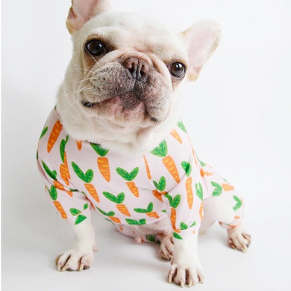 Dog Carrot Pajamas Onesie for Frenchies by Frenchiely 0