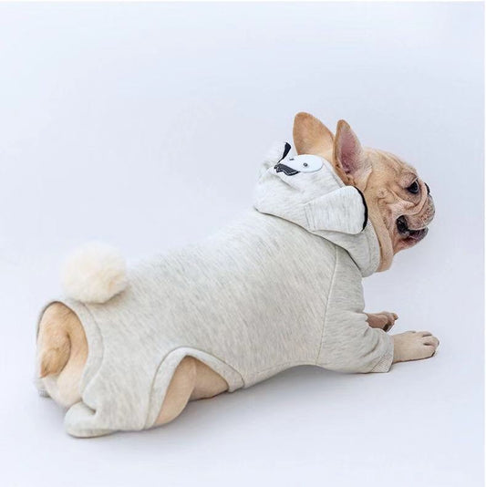 Dog Panda Grey Onesie Pajamas DogCartoonPajamasJammieforFrenchBulldogsbyFrenchiely06