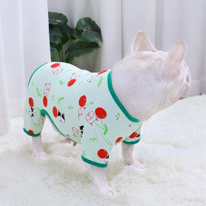 Dog Christmas Clothes Pajamas for French Bulldogs
