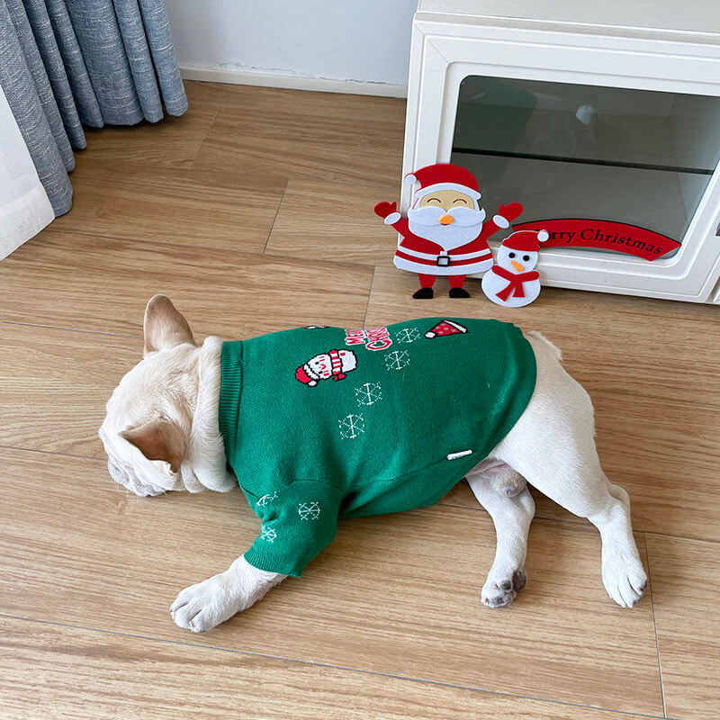 Dog Christmas Gingerman Sweater Outfits by Frenchiely 