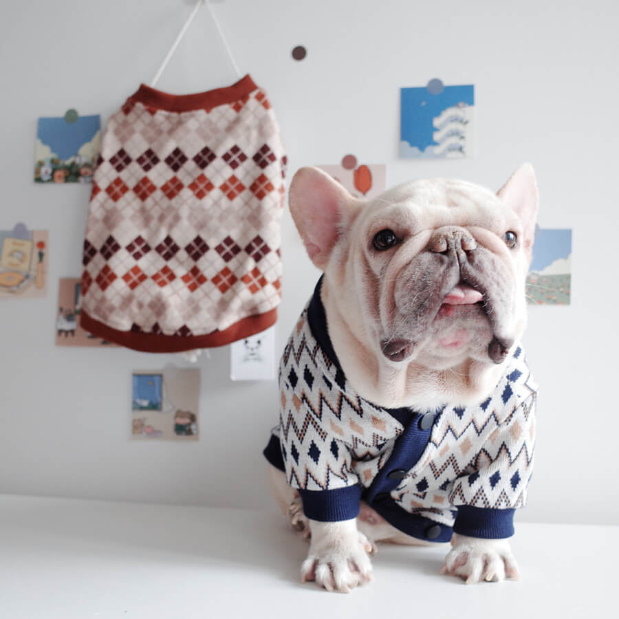 Dog Classic Stretchy Cardigan for Medium Large Dogs by Frenchiely 