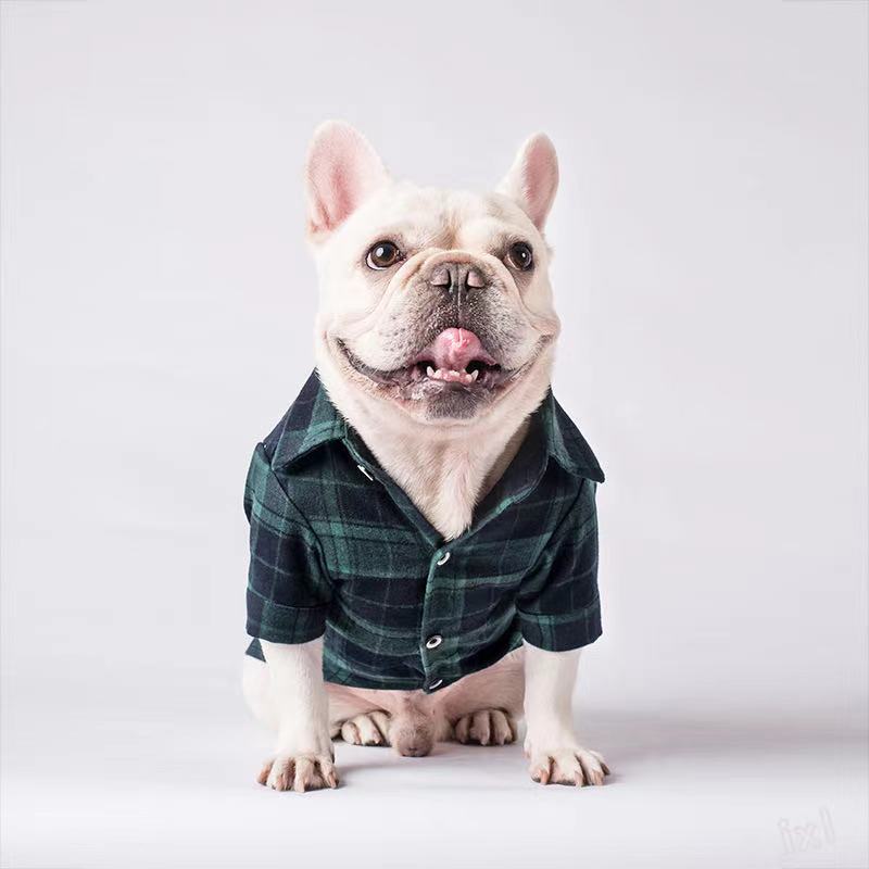FRENCHIELY Dog Plaid Buffalo Shirt for Small Medium Dogs 01