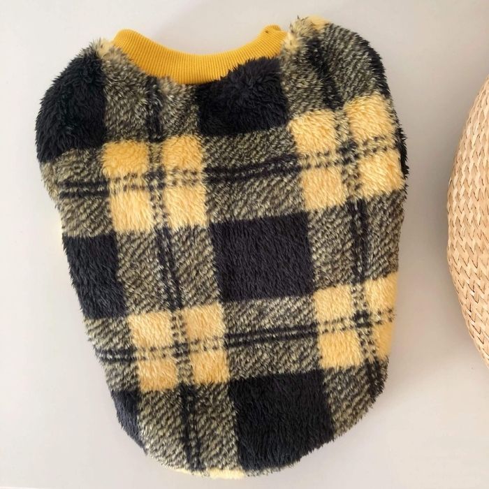 Dog Plaid Pullover Sweater for Bulldogs by Frenchiely 