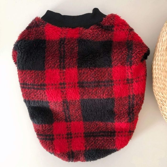 Dog Plaid Pullover Sweater for Bulldogs by Frenchiely 