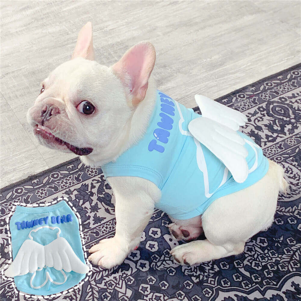 Dog Shirt with Angel Wing by Frenchiely 
