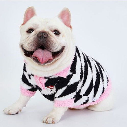 dog black and pink sweater for french bulldogs by Frenchiely