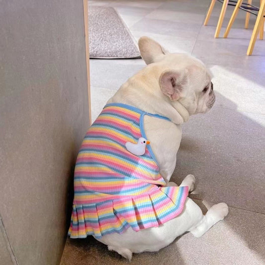 RainBow Dress FancyDogDressesforFrenchBulldogsbyFrenchiely01