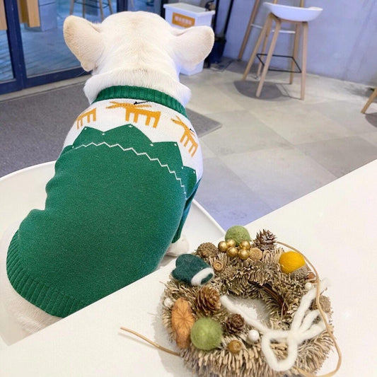 French Bulldog Christmas Reindeer Sweater